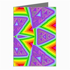 Trippy Rainbow Triangles Greeting Card