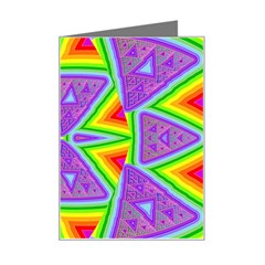 Trippy Rainbow Triangles Mini Greeting Card