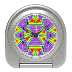 Trippy Rainbow Triangles Desk Alarm Clock