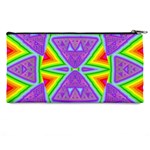 Trippy Rainbow Triangles Pencil Case Back