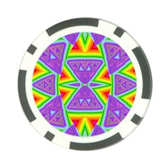 Trippy Rainbow Triangles Poker Chip (10 Pack)