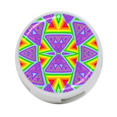 Trippy Rainbow Triangles 4-port Usb Hub (two Sides)