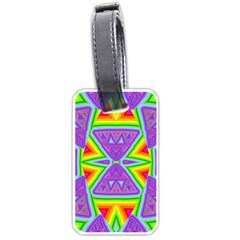 Trippy Rainbow Triangles Luggage Tag (one Side) by SaraThePixelPixie