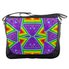 Trippy Rainbow Triangles Messenger Bag