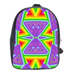 Trippy Rainbow Triangles School Bag (xl)