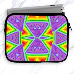 Trippy Rainbow Triangles Apple Ipad Zippered Sleeve by SaraThePixelPixie