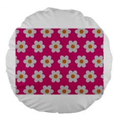 Daisies 18  Premium Round Cushion 