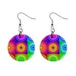 Retro Circles Mini Button Earrings Front