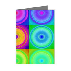 Retro Circles Mini Greeting Card