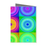 Retro Circles Mini Greeting Card (8 Pack) Left