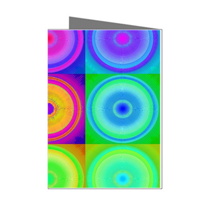 Retro Circles Mini Greeting Card (8 Pack)