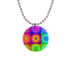 Retro Circles Button Necklace