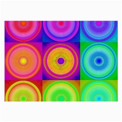 Retro Circles Glasses Cloth (large, Two Sided)