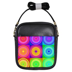 Retro Circles Girl s Sling Bag