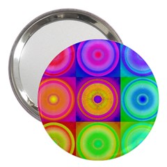 Retro Circles 3  Handbag Mirror