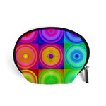 Retro Circles Accessory Pouch (Small) Front