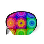 Retro Circles Accessory Pouch (Small) Back