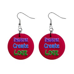 Imagine Create Love Mini Button Earrings