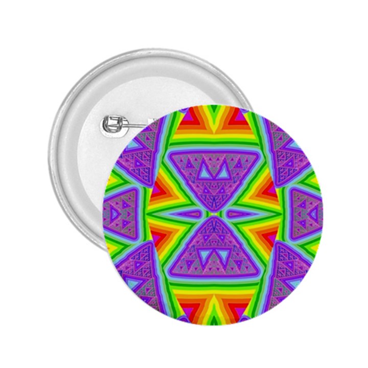 Trippy Rainbow Triangles 2.25  Button