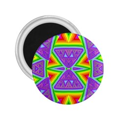 Trippy Rainbow Triangles 2 25  Button Magnet