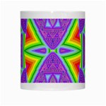 Trippy Rainbow Triangles White Coffee Mug Center