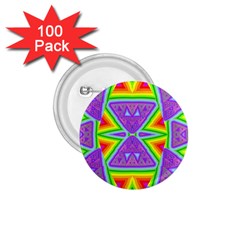 Trippy Rainbow Triangles 1 75  Button (100 Pack)