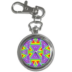 Trippy Rainbow Triangles Key Chain Watch by SaraThePixelPixie