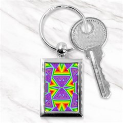 Trippy Rainbow Triangles Key Chain (rectangle)