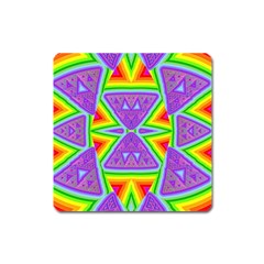 Trippy Rainbow Triangles Magnet (square) by SaraThePixelPixie