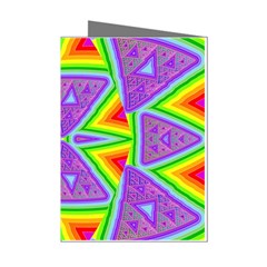 Trippy Rainbow Triangles Mini Greeting Card (8 Pack) by SaraThePixelPixie