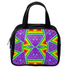 Trippy Rainbow Triangles Classic Handbag (one Side)