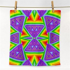 Trippy Rainbow Triangles Face Towel