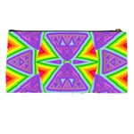 Trippy Rainbow Triangles Pencil Case Back