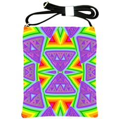 Trippy Rainbow Triangles Shoulder Sling Bag