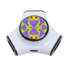 Trippy Rainbow Triangles 3 Port Usb Hub