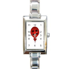 Evil Face Vector Illustration Rectangular Italian Charm Watch by dflcprints