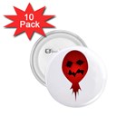 Evil Face Vector Illustration 1.75  Button (10 pack) Front