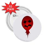 Evil Face Vector Illustration 2.25  Button (10 pack) Front