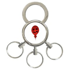 Evil Face Vector Illustration 3-ring Key Chain