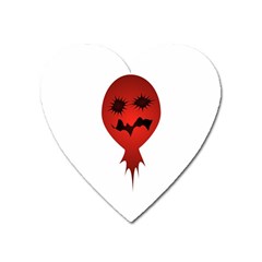 Evil Face Vector Illustration Magnet (heart) by dflcprints