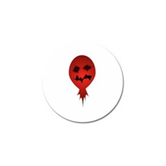 Evil Face Vector Illustration Golf Ball Marker