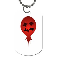 Evil Face Vector Illustration Dog Tag (two-sided)  by dflcprints