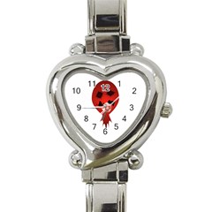 Evil Face Vector Illustration Heart Italian Charm Watch 