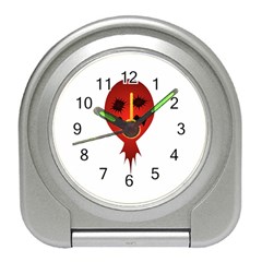 Evil Face Vector Illustration Desk Alarm Clock