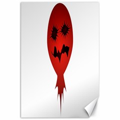 Evil Face Vector Illustration Canvas 20  X 30  (unframed) by dflcprints