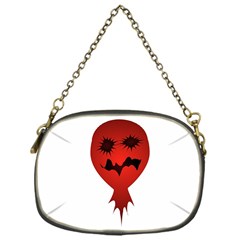 Evil Face Vector Illustration Chain Purse (one Side)