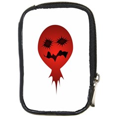 Evil Face Vector Illustration Compact Camera Leather Case by dflcprints