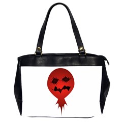 Evil Face Vector Illustration Oversize Office Handbag (two Sides) by dflcprints