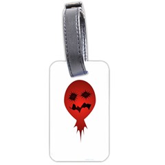 Evil Face Vector Illustration Luggage Tag (one Side)