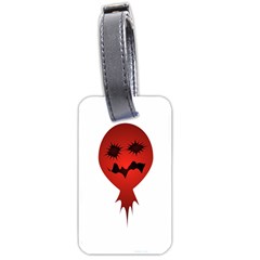 Evil Face Vector Illustration Luggage Tag (two Sides)